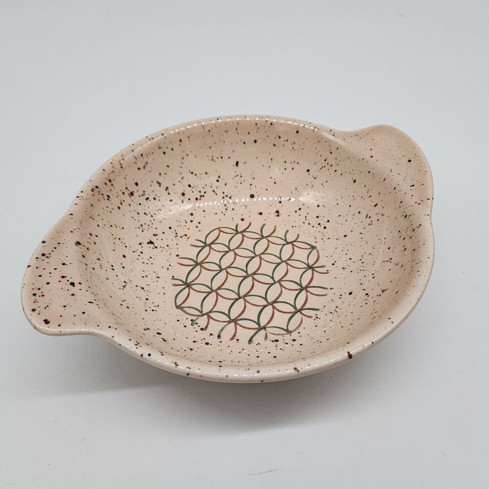Heyday Vernonware California Lugged Ceramic Cereal Bowl Speckled Beige 6"